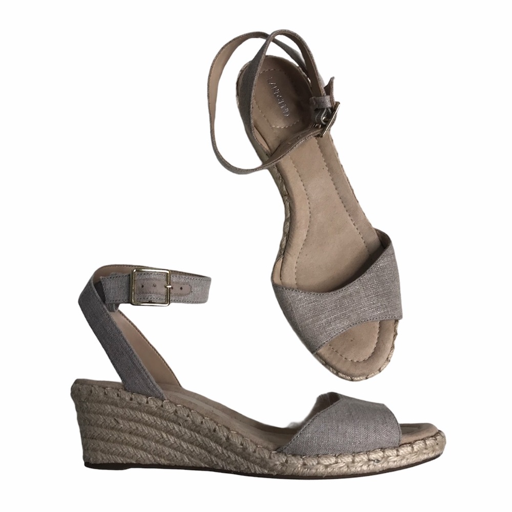 Lands’ End | Neutral Wedges w/ Beige Ankle Straps
